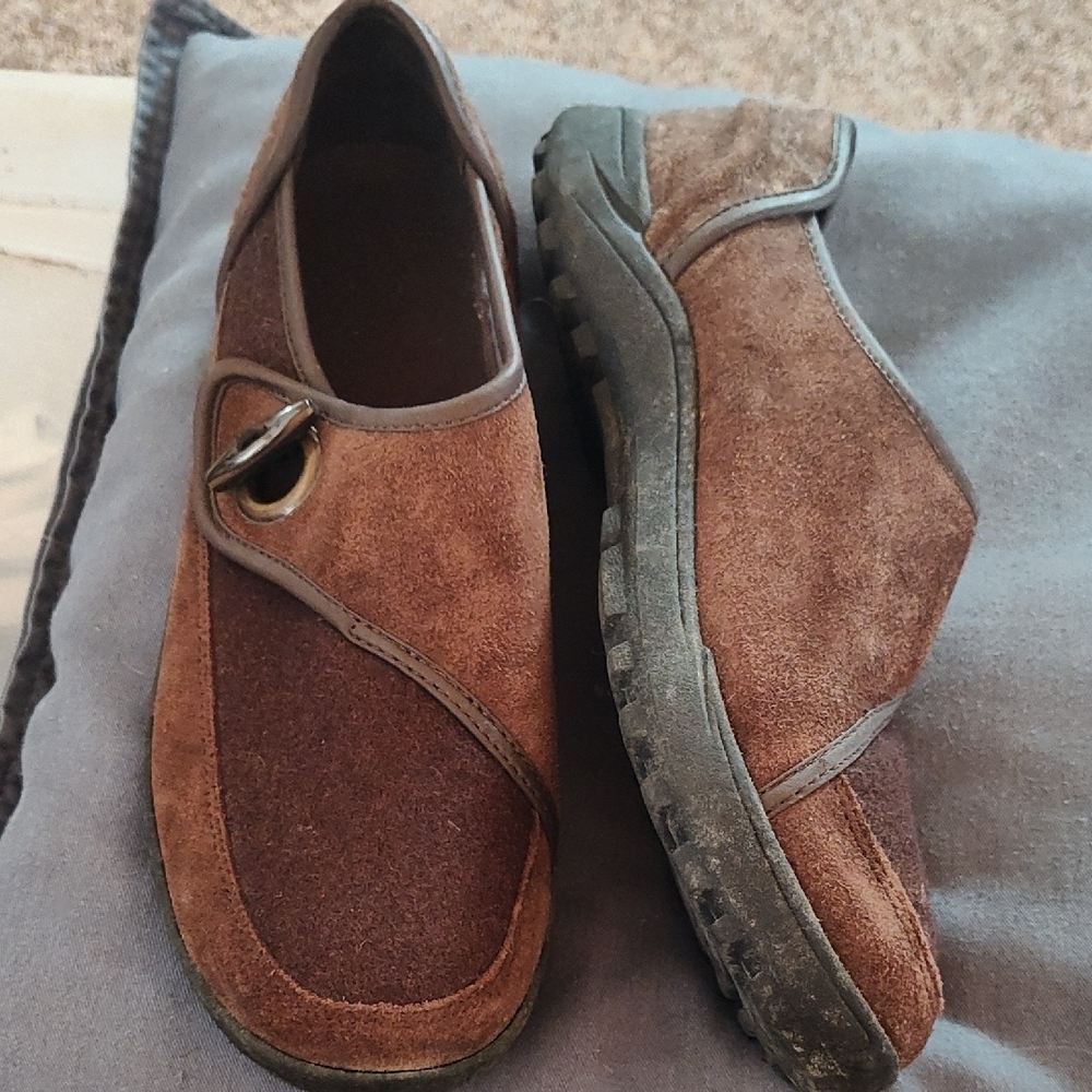 Lands' End Women's Brown Suede Flats - Picture 4 of 8